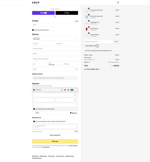 CDLP checkout page showing CDLP discount code box | Screenshot taken by SimplyCodes community member on Feb 1, 2025