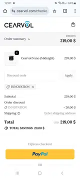 INNOVATION coupon verification screenshot