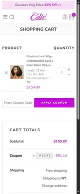 ALL32 coupon verification screenshot