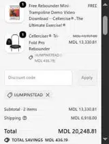 IJumpInstead coupon verification screenshot