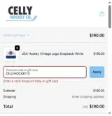 Celly Hockey coupon verification screenshot
