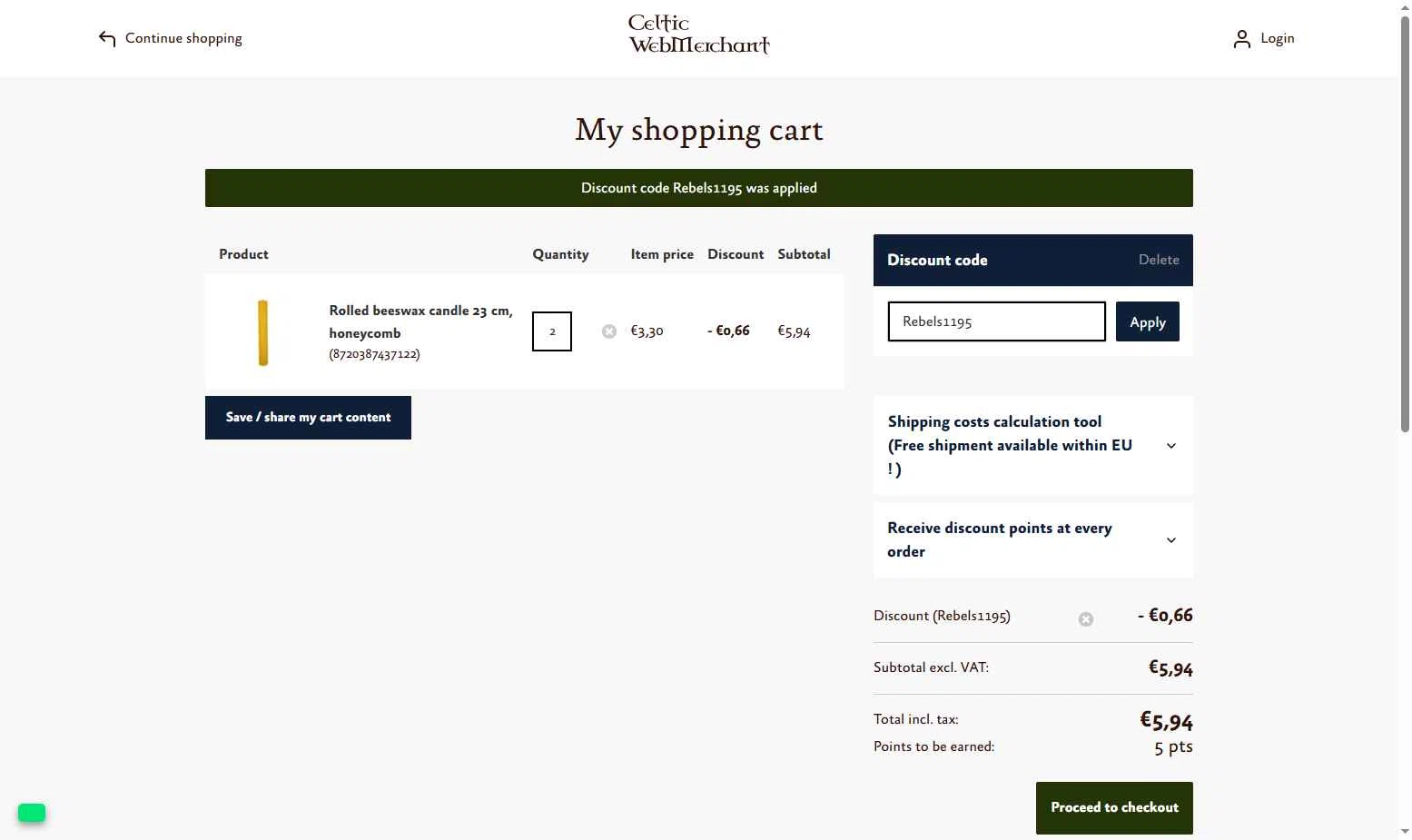 Celtic WebMerchant checkout page showing Celtic WebMerchant discount code box | Screenshot taken by SimplyCodes community member on Aug 3, 2025
