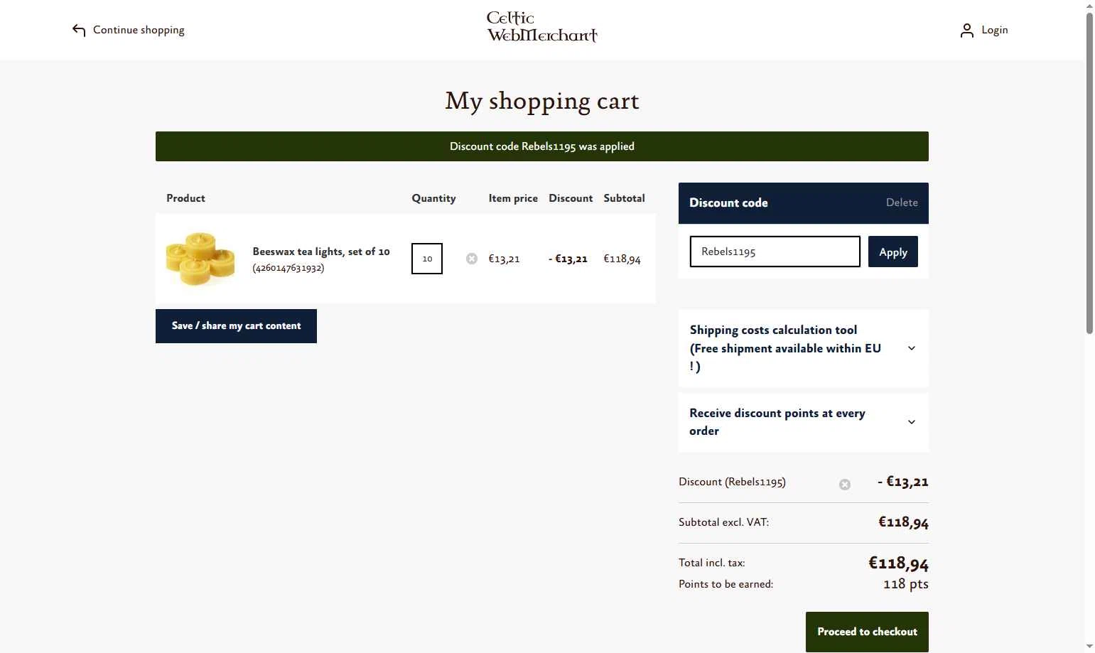 Celtic WebMerchant checkout page showing Celtic WebMerchant discount code box | Screenshot taken by SimplyCodes community member on Sep 1, 2025