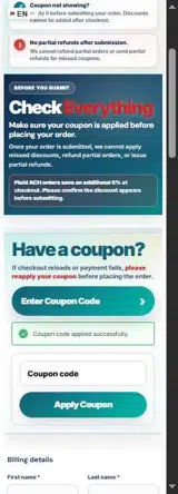 josecohen coupon verification screenshot