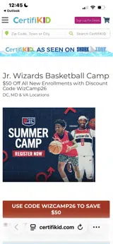 WizCamp26 coupon verification screenshot