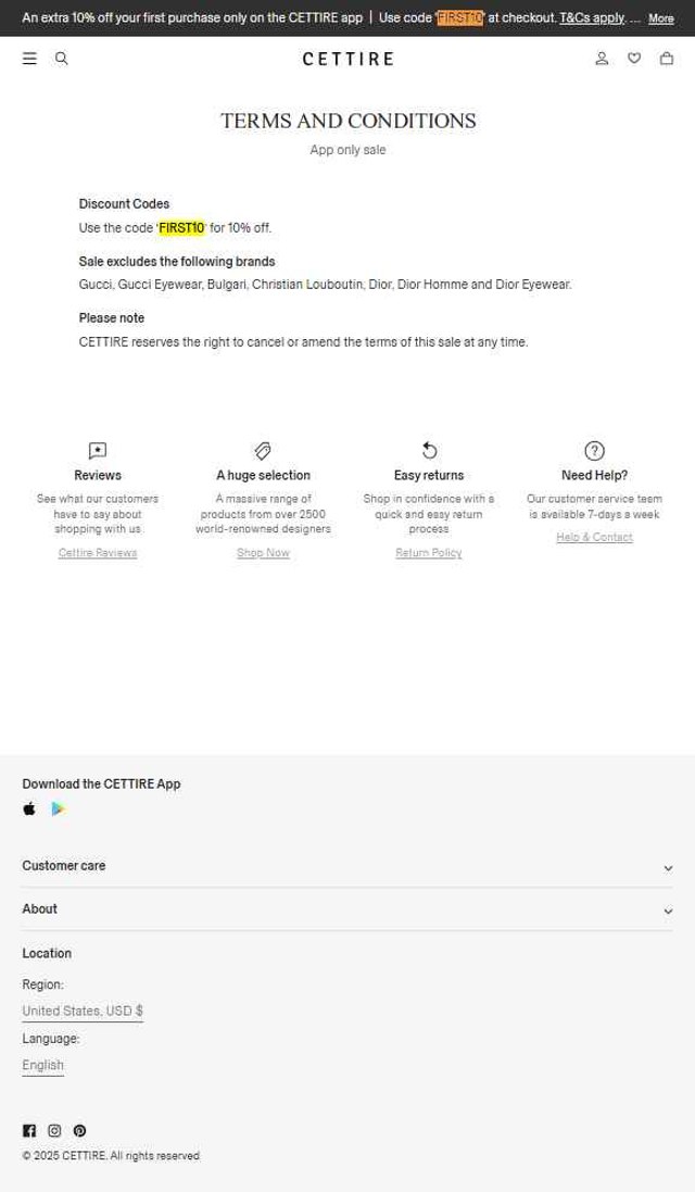 Cettire checkout page showing Cettire discount code box | Screenshot taken by SimplyCodes community member on Aug 24, 2025