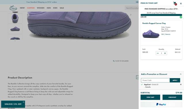 Chaco checkout page showing Chaco promo code box | Screenshot taken by SimplyCodes community member on Sep 27, 2025