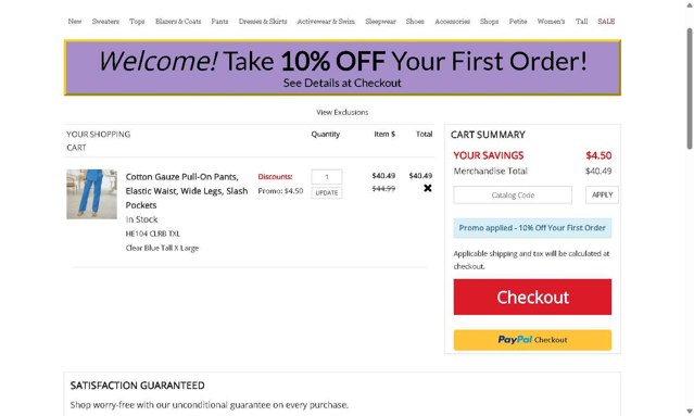 Chadwicks checkout page showing Chadwicks coupon code box | Screenshot taken by SimplyCodes community member on Apr 26, 2025