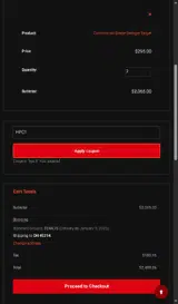 Challenge Targets coupon verification screenshot