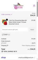 Chameleon Colors coupon verification screenshot