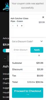 Chameleon Glass coupon verification screenshot
