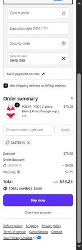 Chance Loves coupon verification screenshot