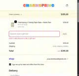 Charmspring coupon verification screenshot