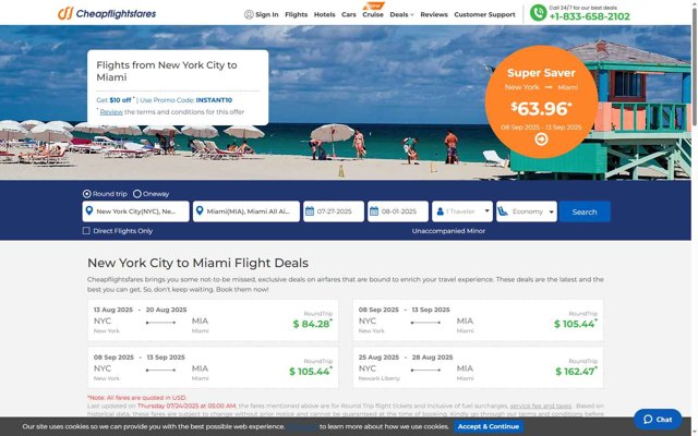 Cheapflightsfares checkout page showing Cheapflightsfares promo code box | Screenshot taken by SimplyCodes community member on Jul 25, 2025