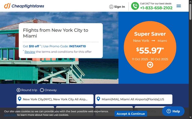 Cheapflightsfares checkout page showing Cheapflightsfares promo code box | Screenshot taken by SimplyCodes community member on Aug 23, 2025