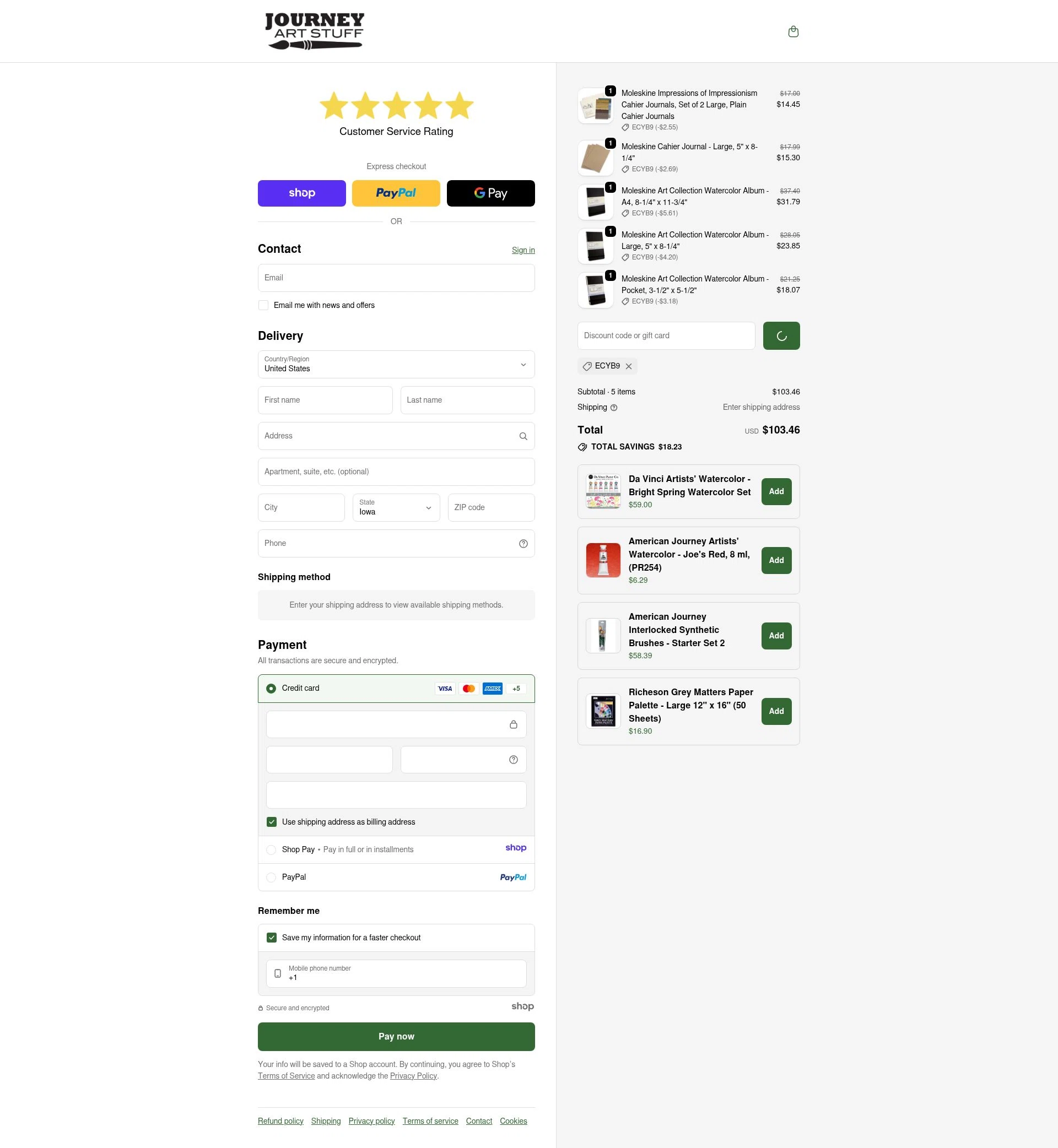 Cheap Joe's checkout page showing Cheap Joe's coupon code box | Screenshot taken by SimplyCodes community member on Jan 9, 2026