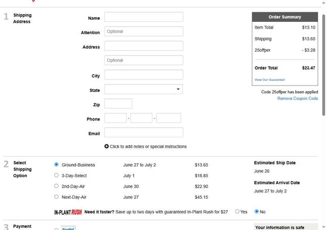 Check Advantage checkout page showing Check Advantage coupon code box | Screenshot taken by SimplyCodes community member on Jun 22, 2025
