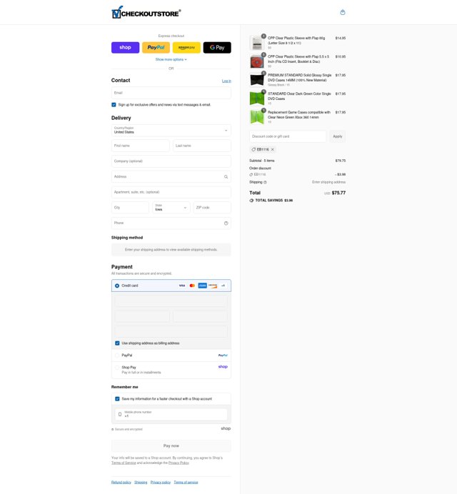 CheckOutStore checkout page showing CheckOutStore coupon code box | Screenshot taken by SimplyCodes community member on Sep 4, 2025
