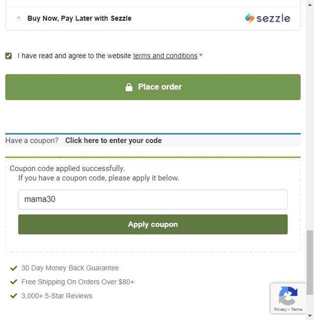 Cheef Botanicals checkout page showing Cheef Botanicals coupon code box | Screenshot taken by SimplyCodes community member on May 10, 2025