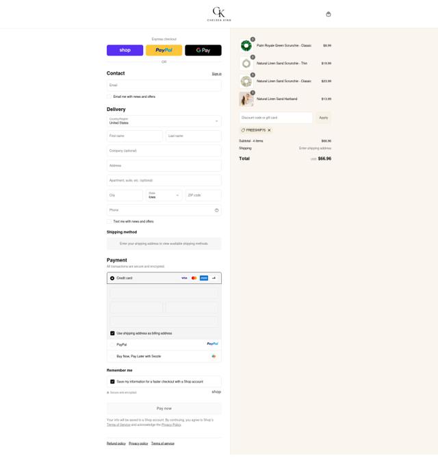 Chelsea King checkout page showing Chelsea King discount code box | Screenshot taken by SimplyCodes community member on Sep 11, 2025