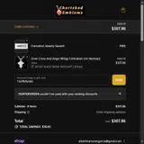Cherished Emblems coupon verification screenshot