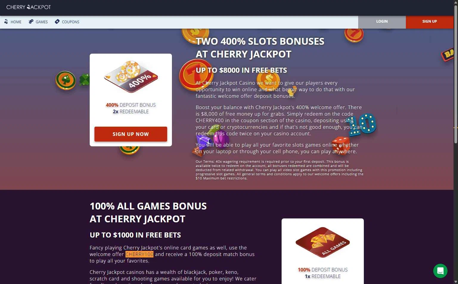 Cherry Jackpot checkout page showing Cherry Jackpot coupon code box | Screenshot taken by SimplyCodes community member on Dec 2, 2025