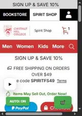 Chestnut Hill Griffins coupon verification screenshot