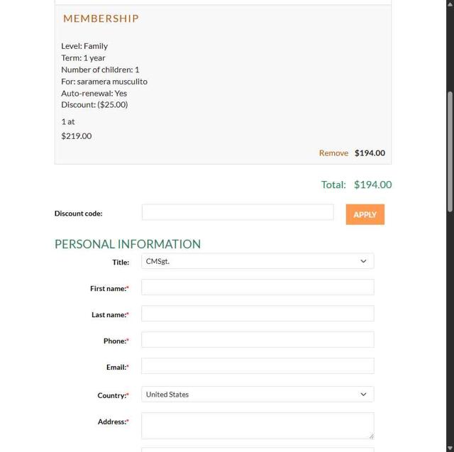 Cheyenne Mountain Zoo checkout page showing Cheyenne Mountain Zoo discount code box | Screenshot taken by SimplyCodes community member on May 20, 2025