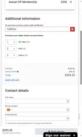 Chicago Boat Rentals coupon verification screenshot
