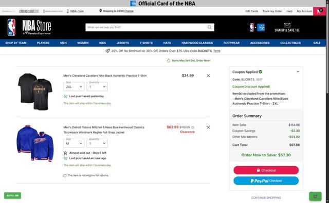 Chicago Bulls checkout page showing Chicago Bulls promo code box | Screenshot taken by SimplyCodes community member on Sep 30, 2025