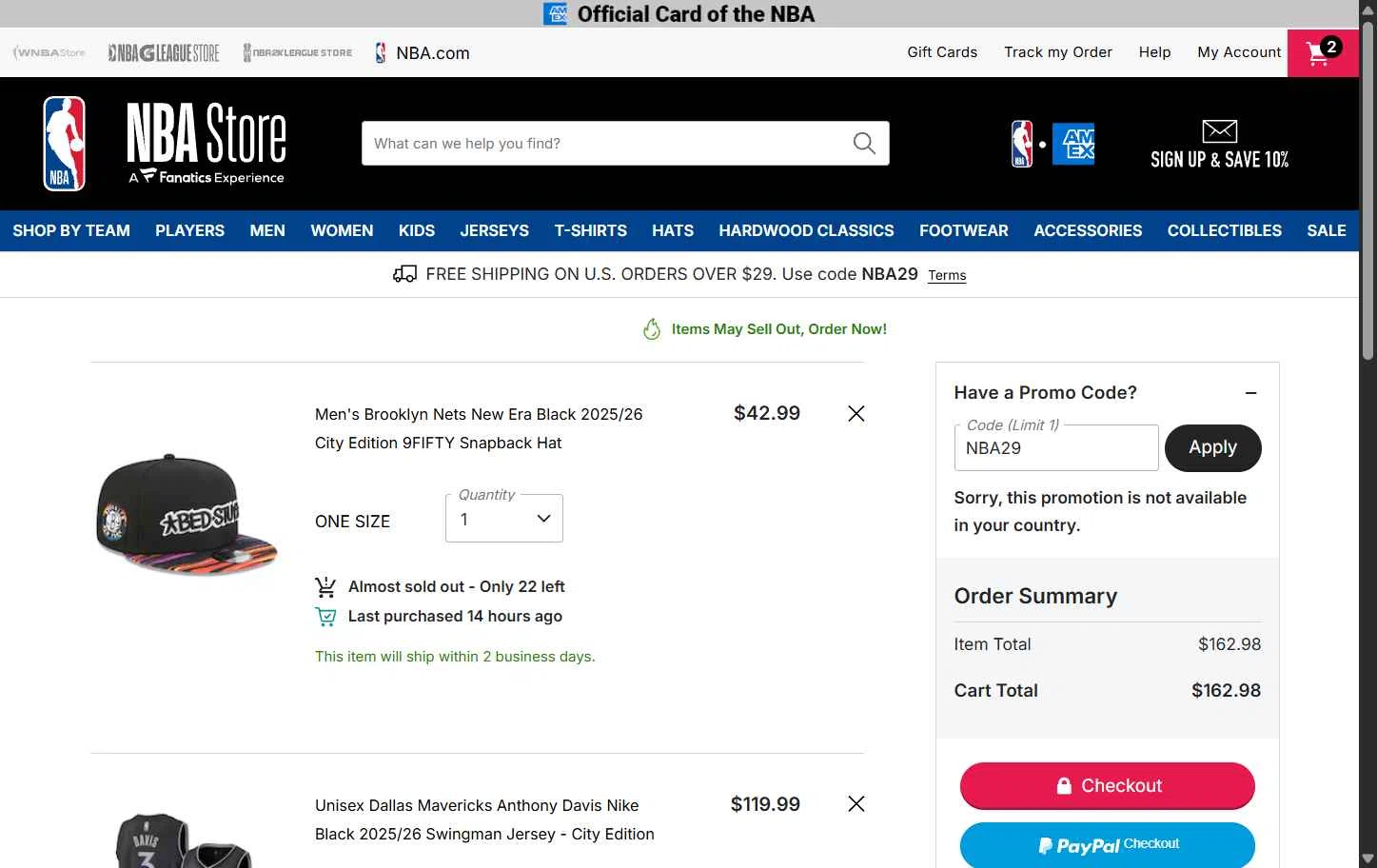 Chicago Bulls checkout page showing Chicago Bulls promo code box | Screenshot taken by SimplyCodes community member on Jan 24, 2026