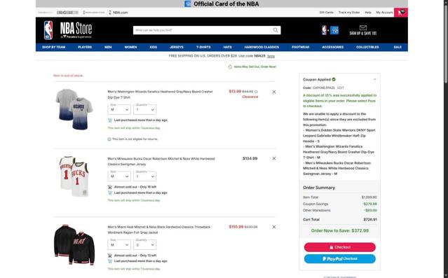 Chicago Bulls checkout page showing Chicago Bulls promo code box | Screenshot taken by SimplyCodes community member on Sep 13, 2025