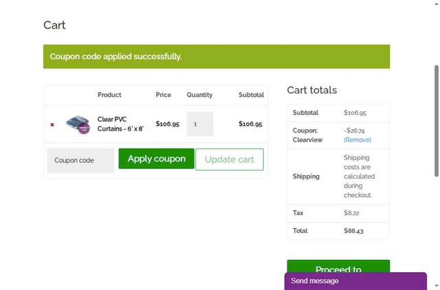 Chicago Canvas & Supply checkout page showing Chicago Canvas & Supply promo code box | Screenshot taken by SimplyCodes community member on Jun 26, 2025