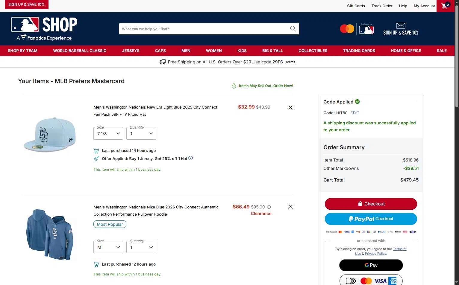 Chicago Cubs checkout page showing Chicago Cubs promo code box | Screenshot taken by SimplyCodes community member on Jan 30, 2026