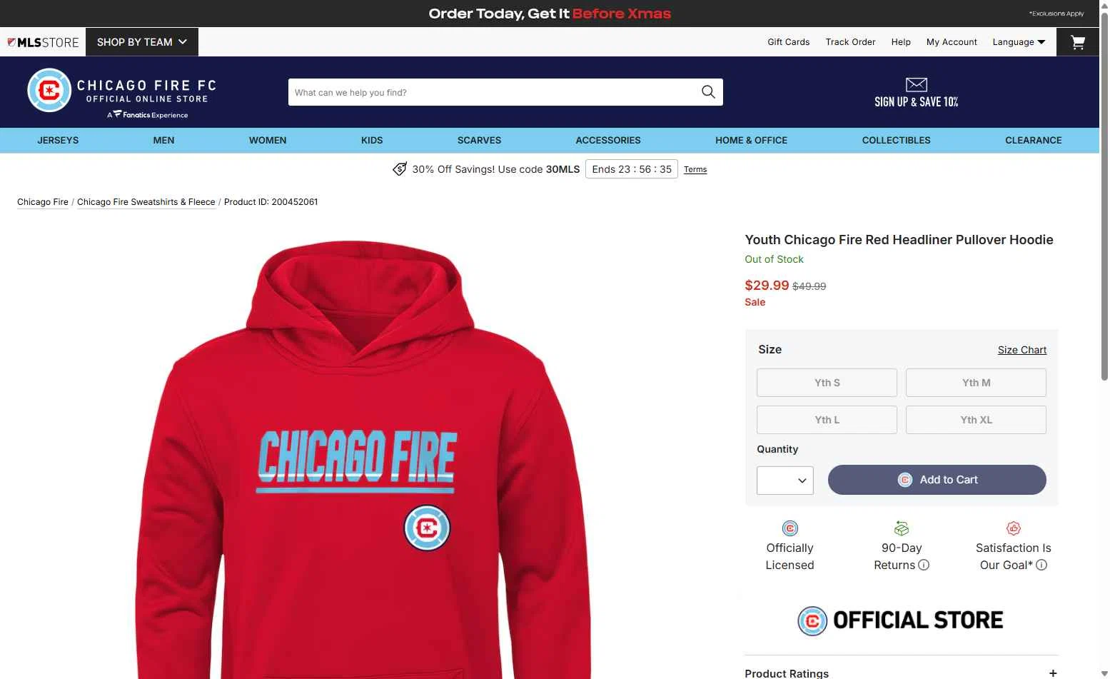 Chicago Fire checkout page showing Chicago Fire promo code box | Screenshot taken by SimplyCodes community member on Dec 15, 2025