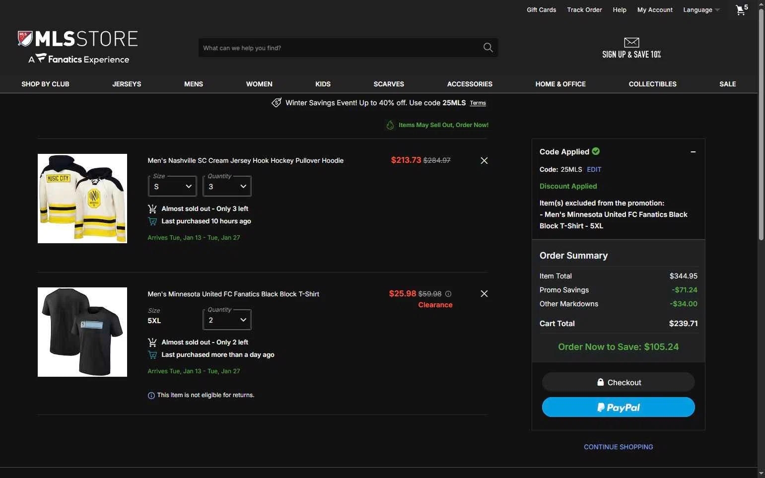 Chicago Fire checkout page showing Chicago Fire promo code box | Screenshot taken by SimplyCodes community member on Dec 24, 2025