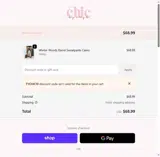 Chic by Ally B coupon verification screenshot