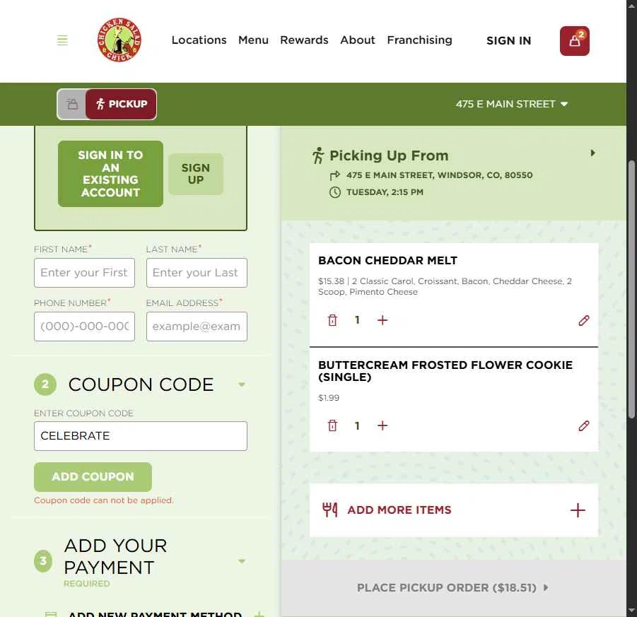 Chicken Salad Chick Promo Codes - 15% Off Mar 2026