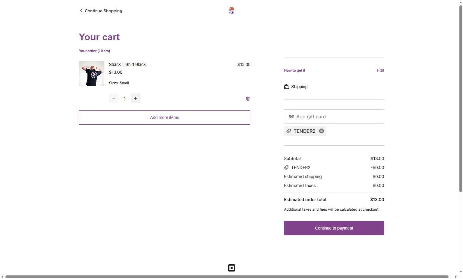 Chicken Shack checkout page showing Chicken Shack promo code box | Screenshot taken by SimplyCodes community member on Jun 7, 2025