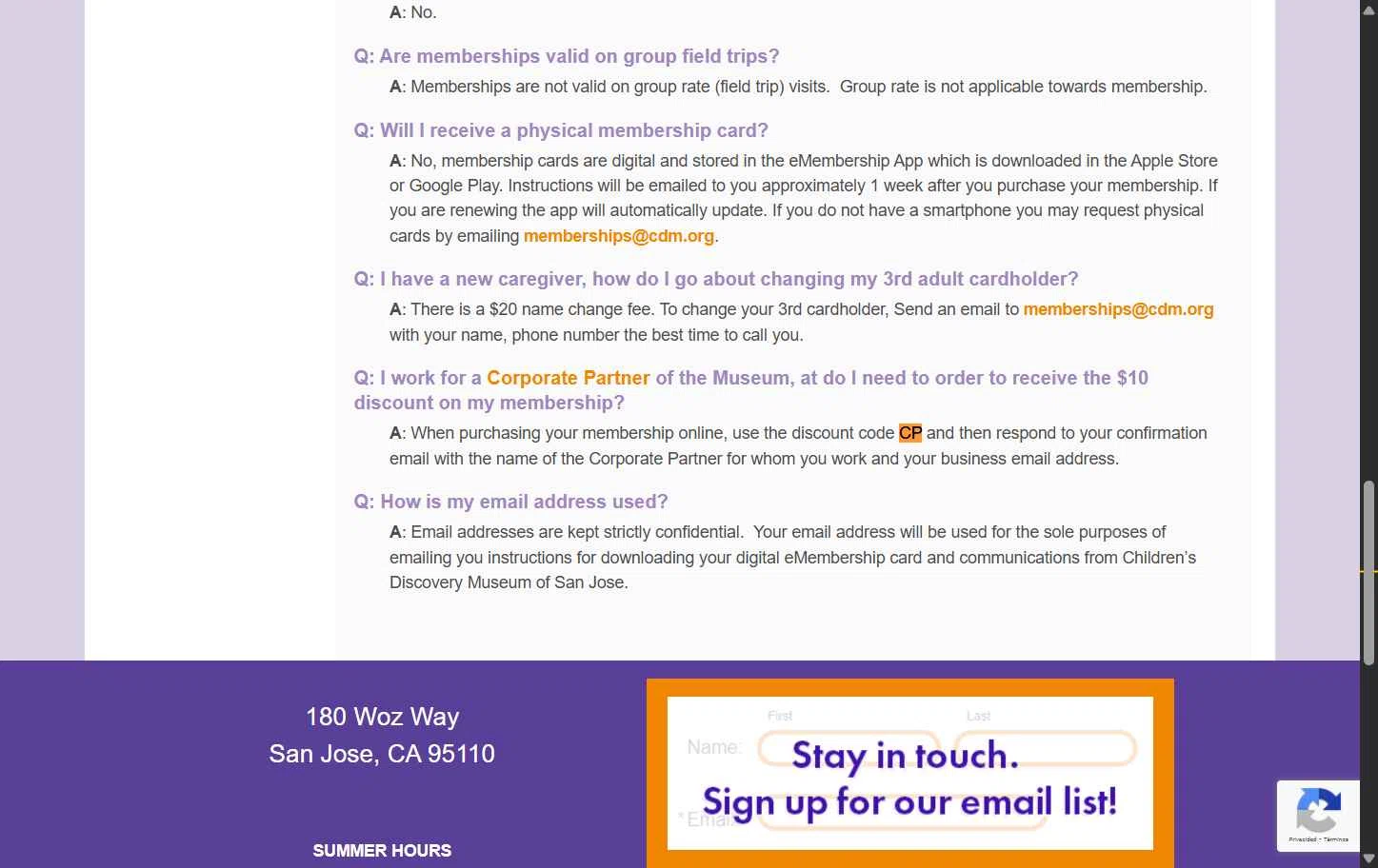 Children's Discovery Museum of San Jose checkout page showing Children's Discovery Museum of San Jose promo code box | Screenshot taken by SimplyCodes community member on Jul 24, 2025