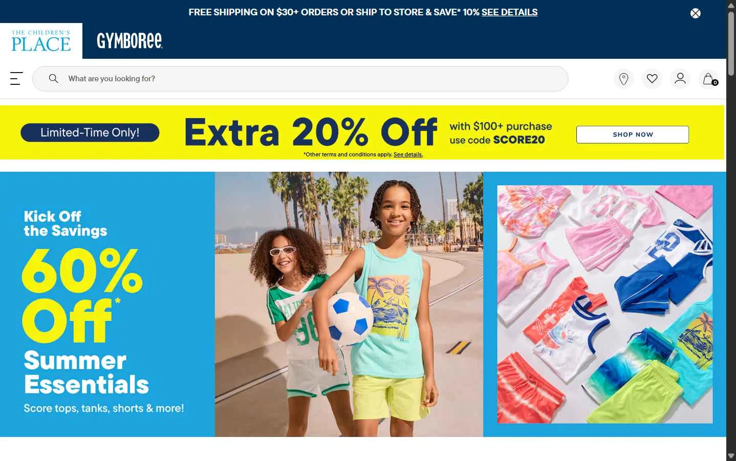 Verification screenshot for 20% Off Clearance at The Children's Place — 8d ago