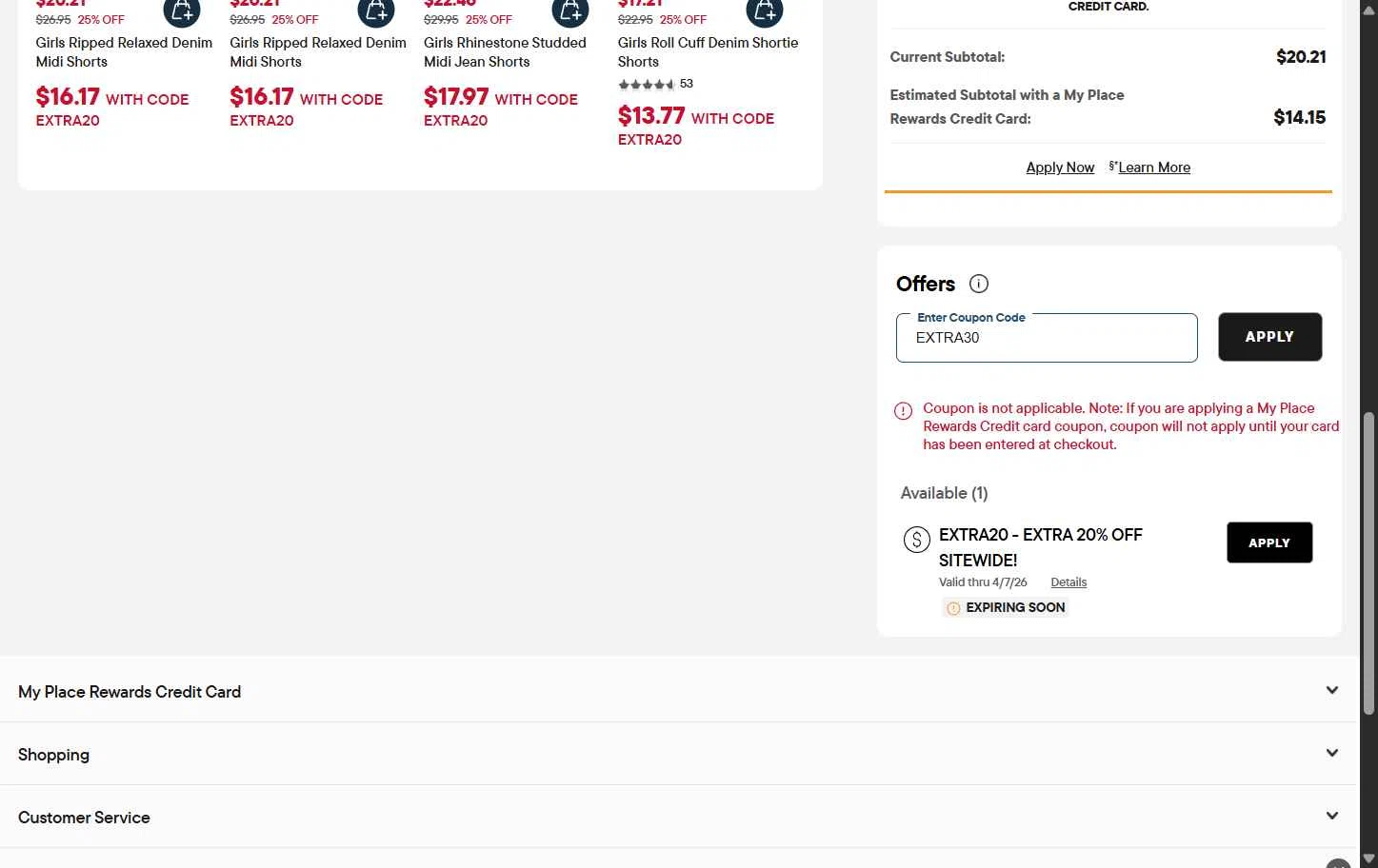 Verification screenshot for 30% Off Storewide at The Children's Place - 3mo ago