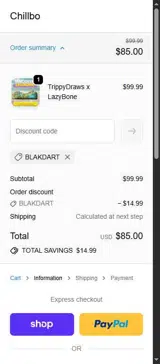 BLAKDART coupon verification screenshot