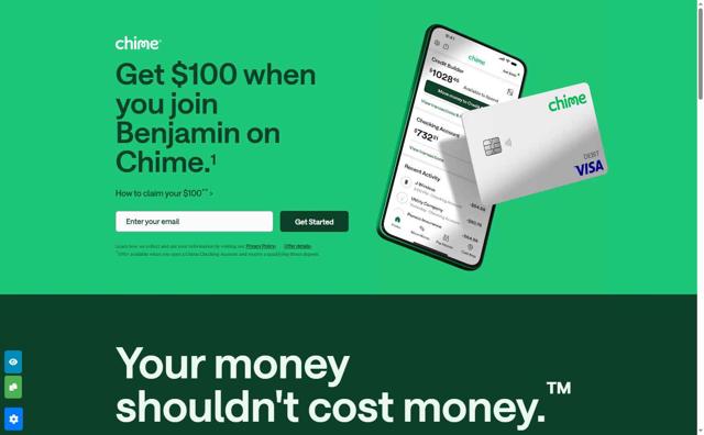 Chime checkout page showing Chime promo code box | Screenshot taken by SimplyCodes community member on Mar 28, 2025