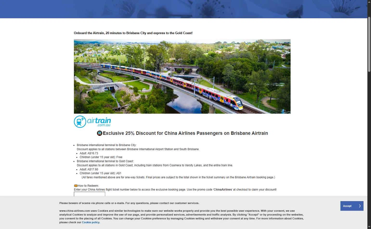 China Airlines checkout page showing China Airlines promo code box | Screenshot taken by SimplyCodes community member on Dec 1, 2025