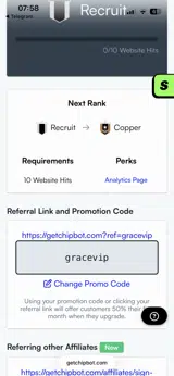 gracevip coupon verification screenshot
