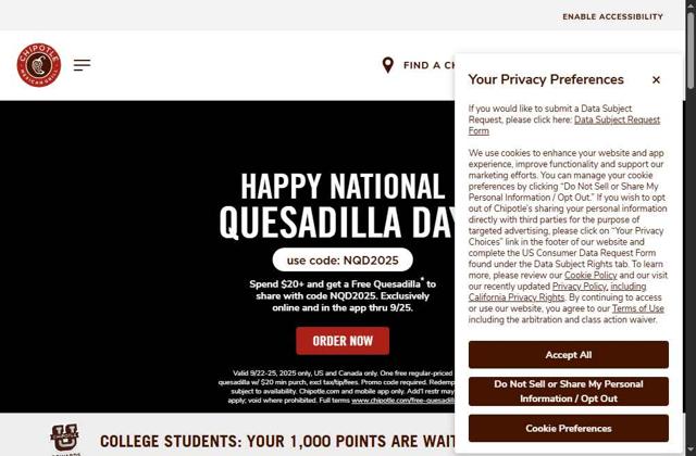 Chipotle Promo Codes (3 Verified) - $10 Off w/Code Sep 2025