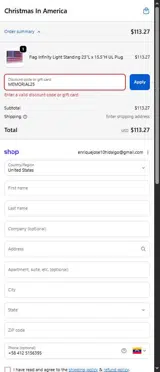 MEMORIAL25 coupon verification screenshot