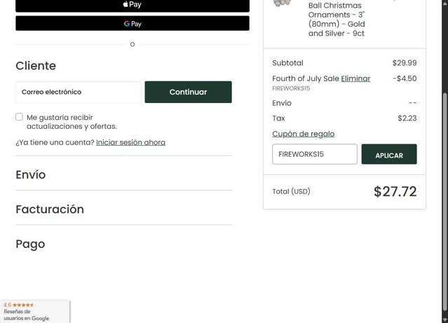 Christmas Central checkout page showing Christmas Central coupon code box | Screenshot taken by SimplyCodes community member on Jul 3, 2025