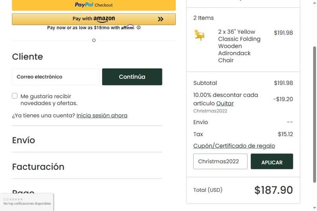 Christmas Central checkout page showing Christmas Central coupon code box | Screenshot taken by SimplyCodes community member on Aug 8, 2025